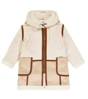[Chloe Kids] Chloé Kids Faux shearling-trimmed coat Y 10 brown