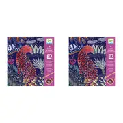 8pc Djeco Lush Nature Scratch Cards w/ Stylus Art Activity Kit Kids 6y+