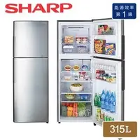 在飛比找PChome商店街優惠-SHARP 夏普 315L 變頻雙門電冰箱 SJ-GX32-