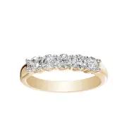 5 Stone Ring with 3/4ct of Diamonds in 9kt Yellow Gold