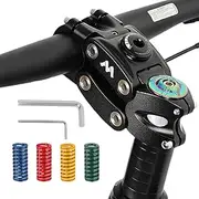 Cycling Stem | 7 Degree Shock Spring Absorber 45mm Height Rise Adjustable Stem,Shock-Absorbing Aluminium Alloy Handle Buffer Handlebar Riser for Road Gravel Hybrid E-Bikes