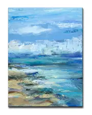 Ready2HangArt Coastal Shores Wrapped Canvas Wall Art by Leslie Owens