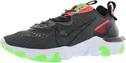 [Nike] Men's React Vision WW Running Shoe, Iron Grey Black White Green Strike Flash Crimson, 8.5 UK