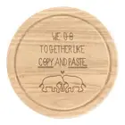 We Go Together Like Copy And Paste Round Chopping Cheese Board Valentines Day