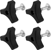 4 Sets Triangle Handle Knob Nut Screw Bolt Set for Lawn Mower Machine,Lawn Mower Handle Knobs Nut Bolt,Triangular Handle Fastening Screw Set,Triangle Handle Knob Nut Screw Bolt Lawn Mower Handle Bolts