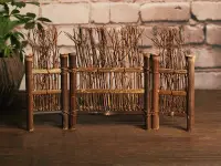 在飛比找Yahoo!奇摩拍賣優惠-竹屏風 竹籬笆 平頭三折式 (小) 茶道用具 店面 茶桌 裝