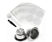 Reusable Coffee Pods Refillable Coffee Capsules Stainless Steel Reusable Pods with Lids Fit for Coffee Machine