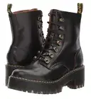 Dr. Martens Leona Women's Vintage Smooth Combat Boot, Size 9 - Black | NIB