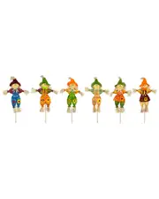 Northlight Set of 6 Fall Harvest Scarecrow Picks