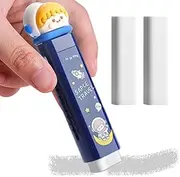 retractable eraser,push up eraser,slide eraser with cute sleeve | cartoon cute, sleeve and refill to elevate your day with elastic, push pull design, expandable for school, color push-pull rubber,