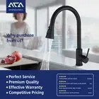 ACA Black 3 Modes Pull Out Kitchen Mixer Tap Laundry Sink Faucet Swivel SUS304