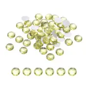 Flat Back Round Acrylic Rhinestones,16mm Light Yellow Crystal Rhinestones 50Pcs