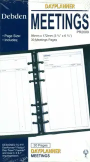 Debden DayPlanner Refill Personal Meetings PR2009