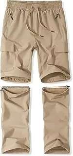 [Zoofly] Boys Hiking Cargo Pants Kids Convertible Nylon Lightweight Quick Dry Stretch Girls Outdoor Waterproof Zip Off School Trousers