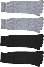 [IWOWHERO] 2 Pairs Five-toed Separation Socks Adult Socks Toe Socks Women Toe Socks Toe Socks Shoes Socks Sport Socks Running Socks Sandal Slipper Sock Cotton