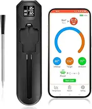 [Aicall] Wireless Meat Thermometer Digitai Bluetooth Long Range Food Thermometer with iOS & Android App for BBQ Oven Grill Smoker