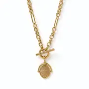 Delilah Spinner Necklace - Rose Quartz
