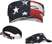[RLDOBOFE] Sun Visor Hat Adjustable Empty Top Baseball Cap Flag Stars Sun Hats for Women Men Sunscreen Visor Caps Summer Beach Sports Hats Black, Black, One Size, Black, One Size