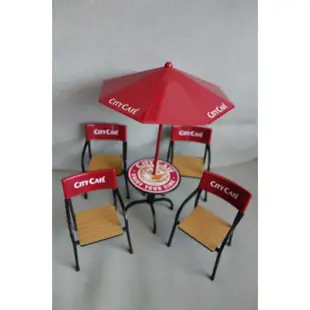 711 7-11 統一超商 迷你咖啡桌 洋傘 椅子 公仔 玩具 擺飾 絕版收藏