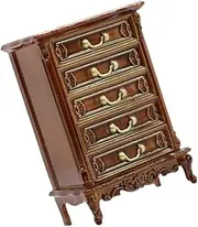 Scale Miniature Drawer Cabinet Model Chic Colors Bedside Table Toy for Micro Landscape Decor
