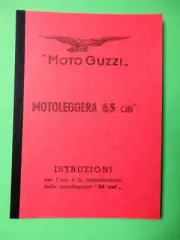 Moto Guzzi Motoleggera 65cc, ital. Handbuch, Betriebsanleitung 1948