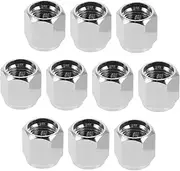 CLISPEED 10pcs Metal Tire Valve Stem Caps Theft Vehicle Accessories for Cars Trucks Motorcycles Bicycles Dustproof Durable Valve Caps for Enhanced Tire Maintenance