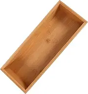 ORFOFE Bamboo Wooden Box Organizer Natural Skincare Storage for Home Office Kitchen Single Slot Design for Items Space Saving Drawer Storage Case