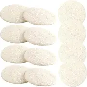LOLIPPYY 12Pcs Natural Loofah Face Exfoliator Pads Sponges for Deep Clean Makeup Removal Reusable Skincare Soft Facial Exfoliating Pads Compact