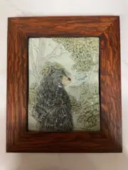 Medicine Bluff Standing Bear Art Tile Craft Mission Style Family Woodworks