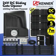 KENNER SOLAR POWER POWERED AUTOMATIC SLIDING GATE OPENER 7M 1500KG 5 REMOTES