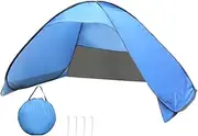 Beach Sun Shelter - Portable Beach Shade Sun Canopy with UV Protection | Ventilation Sunshade Cabana for Fishing Camping Backyard Park Outdoor Activity Picnics