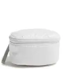 Vera Bradley Mini Zip Case Train Oyster Makeup Cosmetic Bag Polyester Light Gray