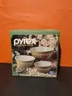 Rare Vintage Pyrex Spring Blossom Green 3 Piece Mixing Bowl Set ~ 300-1-N Sealed