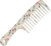 TOVINANNA 3pcs Big Teeth Combs Hair Styling Combs Wide Teeth Hair Combs Straight Handle Combs Hairdressing Combs Printing Haircut Combs