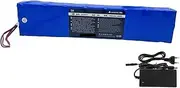 10S3P 36V 7800mAh Lithium Battery Pack Equipped with 42V Charger，Compatible for Xiaomi M365 Electric Scooter Battery(DC-2Line Charger-1)