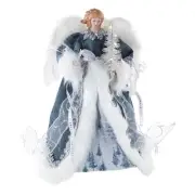 Northlight 14" Blue and White Angel with Lighted Tree Christmas Tree Topper