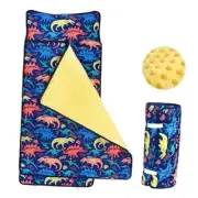 Toddler Nap Mat for Preschool with Removable Pillow - Toddler Dinosaur