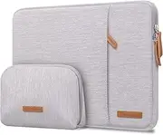 Lacdo 360° Protective Laptop Sleeve Case for 13 inch New MacBook Air M4 A3240 2025, M3 A3113, M2 A2681, M1 A2337, 13" MacBook Pro M2/M1, 13 inch iPad Air M3 / iPad Pro M4 with Accessory Bag, Gray