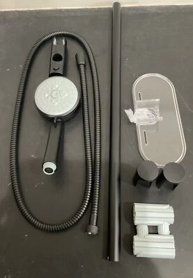Grohe 24" Shower Slide Bar black matte TEMPESTA COSMOPOLITAN W/ Shelf 123345 P1