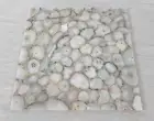 White Agate Coffee Table – Elegant Natural Stone Resin Accent Table for Stylish