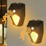 Solar Wall Lights Outdoor, Dusk to Dawn Motion Sensor Lights Waterproof, Moti...