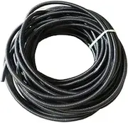 E Support 20 Feet 1/4" 7mm Black Split Loom Wire Flexible Tubing Conduit Hose Cover Audio