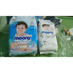 Moony 尿布 / 尿布組合 / 藍色 / 天然褲 M58 / M64 / L54 / L44 / xl38 / S8