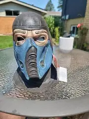 NEW Mortal Kombat Sub Zero Adult Display Latex Mask By Rubies MK Subzero Midway
