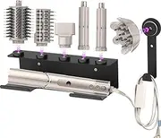 Hair Dryer Holder for Shark Flex Style, Wall Mount, Compatible with Shark FlexStyle, Curling Iron Organiser, Rack with Cord Hanger for Accessories, Curlers, Brushes, Diffuser and Attachments