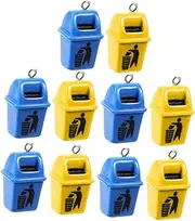 [CONGARTENO] Create Your Own Style 10pcs Resin Trash Can Charms Versatile Decorative Charms for Diy Jewelry