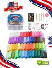 50 Colors Polymer Clay Kit Oven Bake Clay Model Clay Non-Sticky Non-Toxic DIY