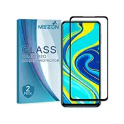 2 Pack MEZON Xiaomi Redmi Note 9 Pro Full Cover Tempered Glass Screen Protectors