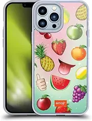 Head Case Designs Officially Licensed Emoji Fruits Patterns Gel Case [Military Grade Protection] Compatible with Apple iPhone 13 Pro Max