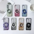 For Samsung Galaxy Z Fold 6 5 4 3 PC Folding Gradient Magnetic Stand Phone Case